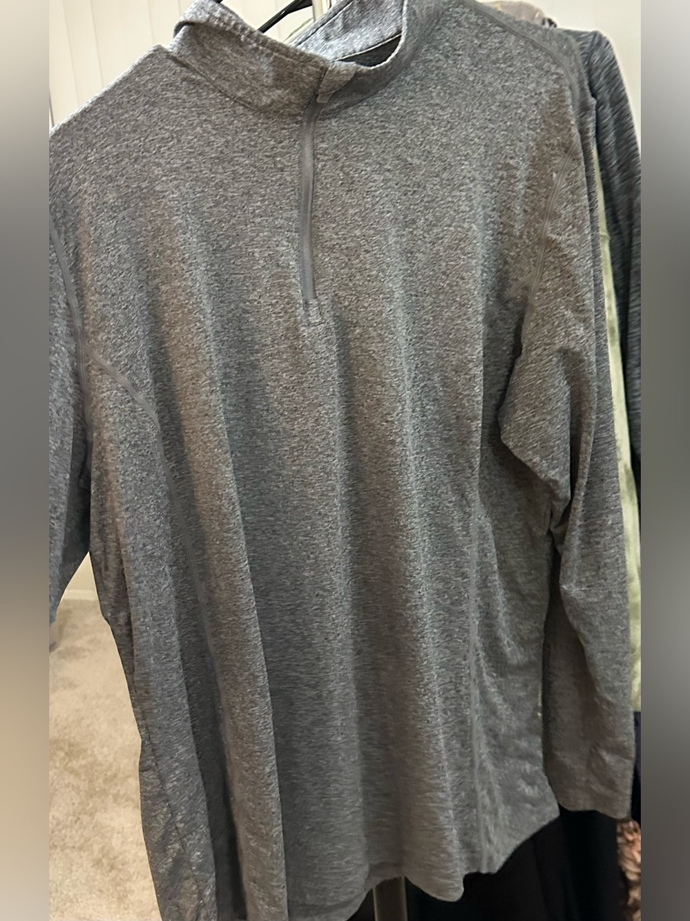 Amazon Women's Heather Gray Quarter-Zip Pullover